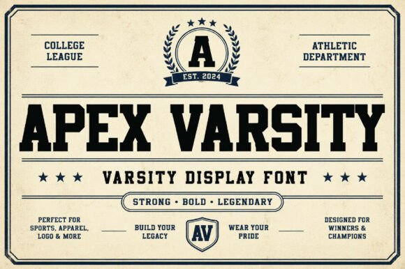 Apex Varsity: Bold Typography for Impactful Branding