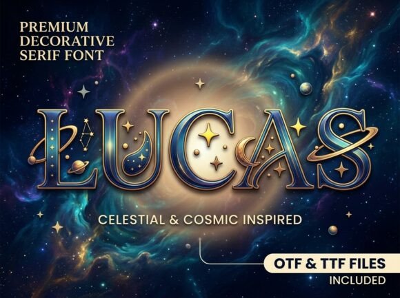 Lucas: A Cosmic Serif Font for Bold Design