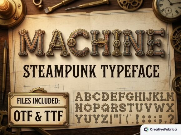 Machine: A Steampunk Typeface for the Future