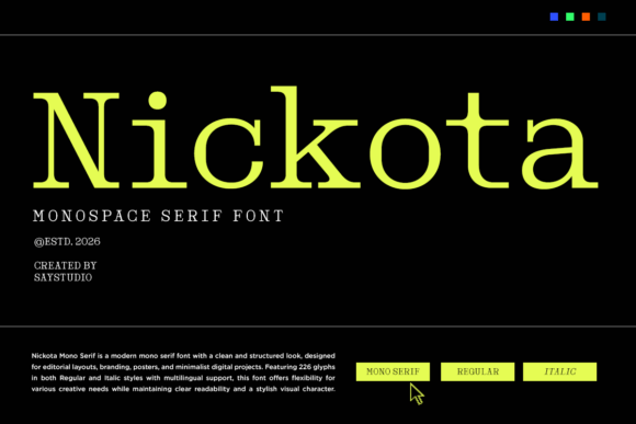 Nickota: A Typewriter Serif for Code & Culture