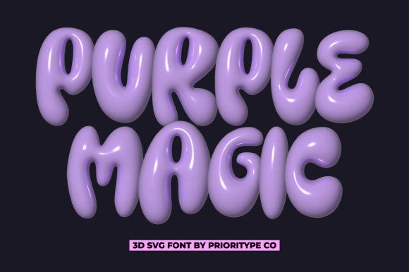 Purple Magic: A Playful Yet Polished Font for Modern Design