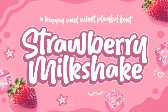 Strawberry Milkshake: A Handwritten Font with Effortless Charm