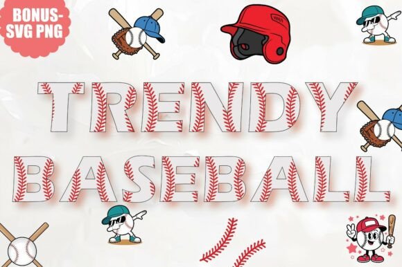 Trendy Baseball: Where Retro Varsity Typography Meets Modern Design Utility